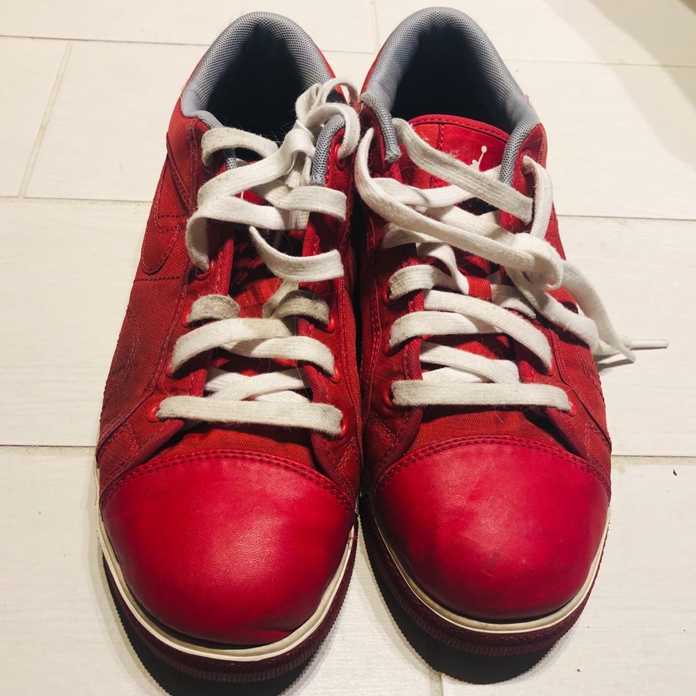 Air Jordan men’s red sneakers